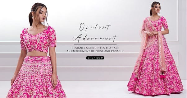 A Rani pink lehenga is a bold and beautiful choice for any special  occasion., by Samyakk A