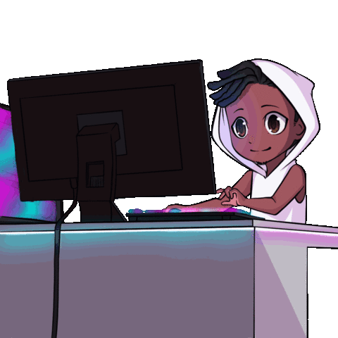 A technical writer typing