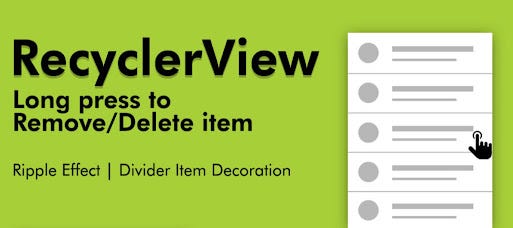 Remove items from RecyclerView