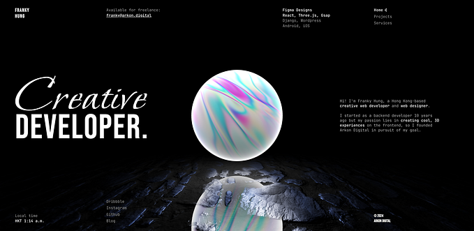 Building my Personal Three.js Portfolio