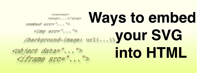 Ways to use SVG in your html page