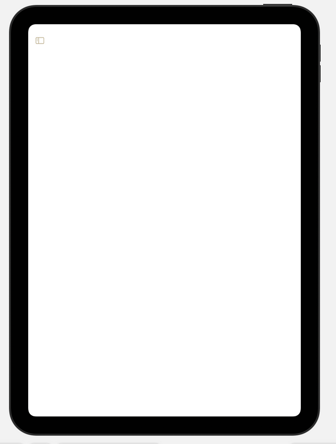 Does only ‘side bar menu’ icon show on iPad when you run your app?