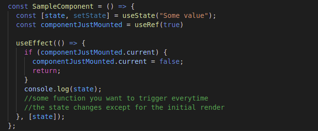 Skipping the first call to a useEffect — what’s a good way to do that?