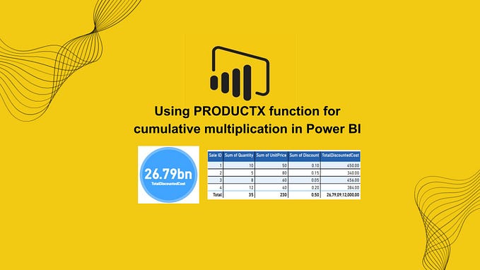Using PRODUCTX function for cumulative multiplication in Power BI