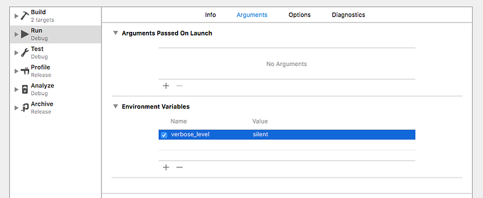 Xcode Custom Environment Variables