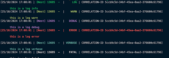 NestJS 10 : Adding a custom logger with correlation IDs