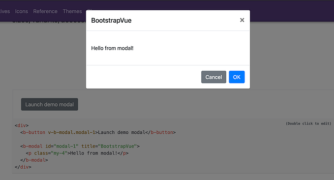 Vue bootstrap Modals