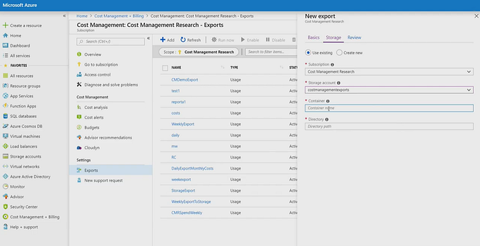 Day by day Extraction of Azure Cloud Costs