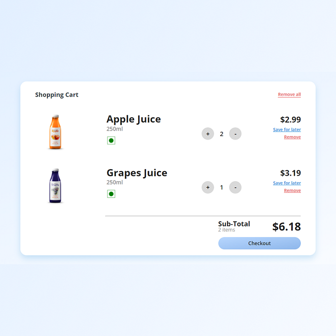How To Create a Shopping Cart UI Using HTML & CSS?