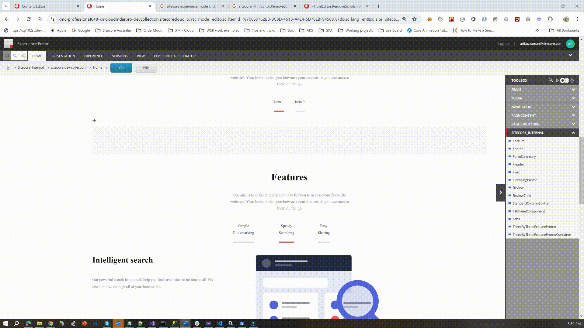 Sitecore XM Cloud —next-generation tab component