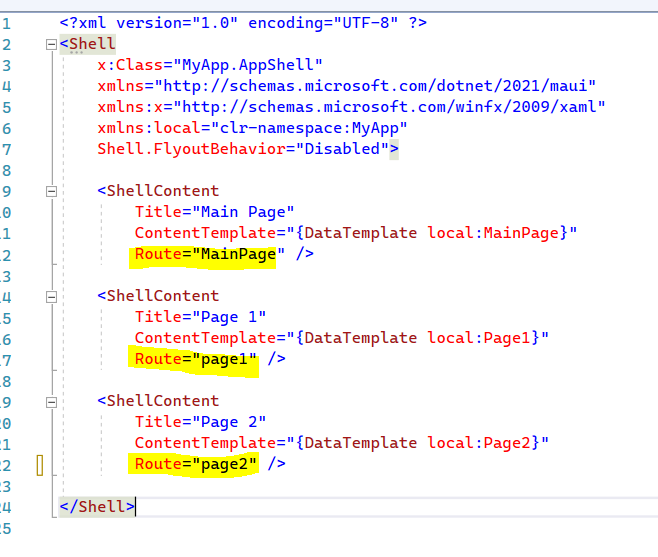 Basic Shell Navigation in .Net Maui