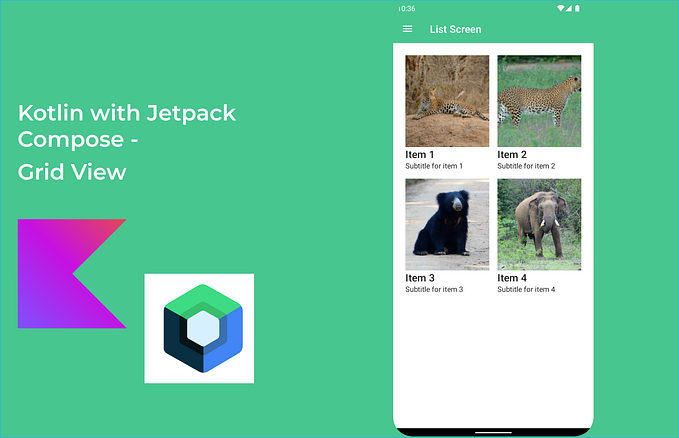 Kotlin with Jetpack Compose -GridView