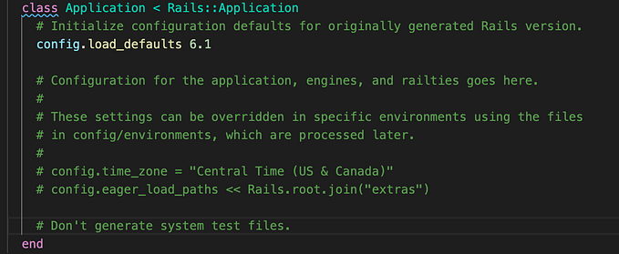 Rails Generators - Configuration