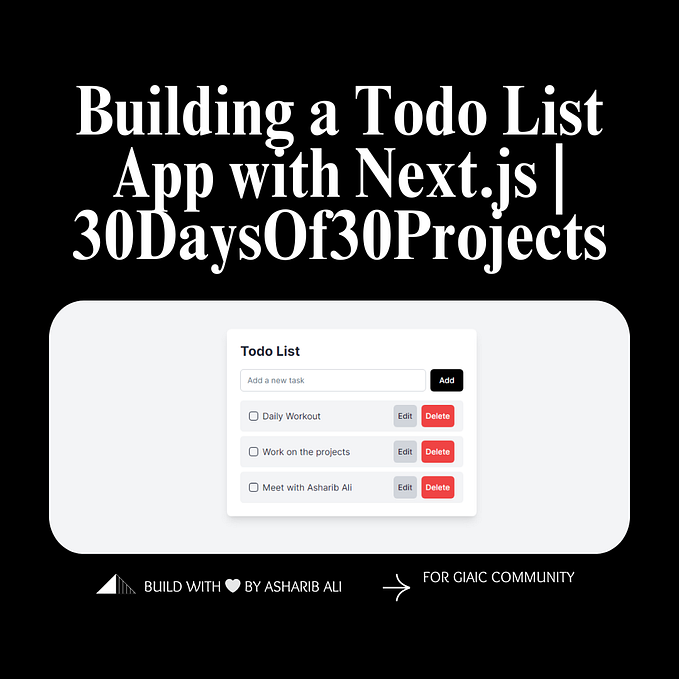 Building a Todo List App with Next.js