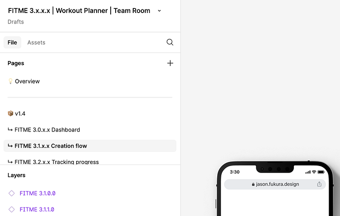 Screenshot showing the structure of the Team Room file in Figma
