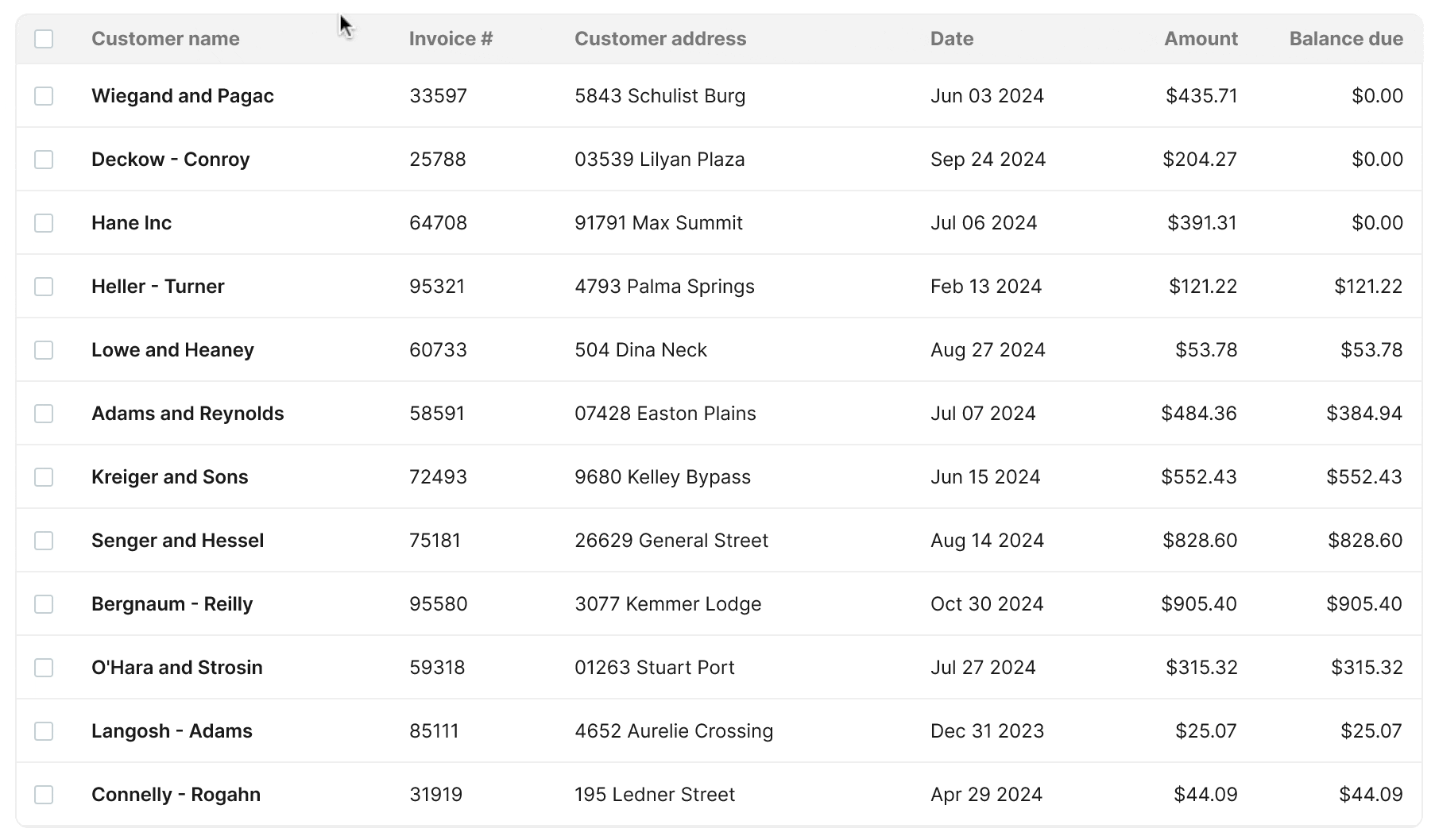 UI considerations for designing large data tables