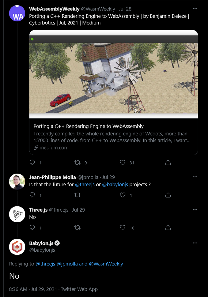 Why WASM is not the future of Babylon.js