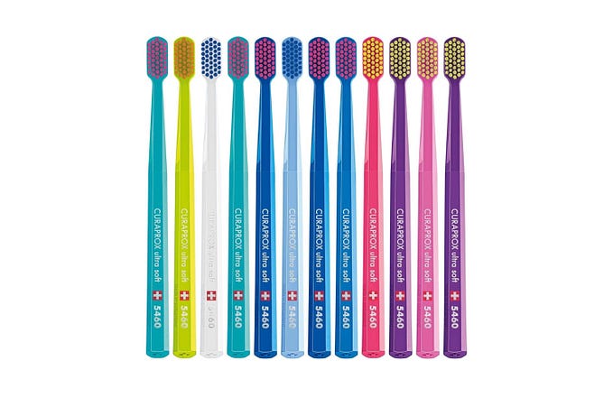 Curaprox 5460 manual toothbrush in many colors.