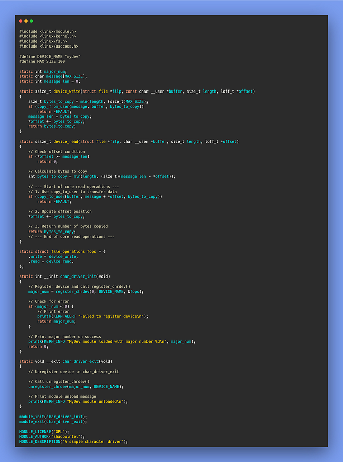 Linux Kernel Programming <char_drive>