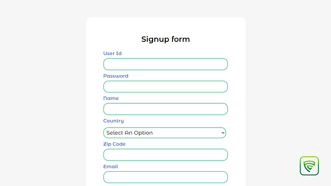 Create a signup form using HTML, CSS & Javascript with validations