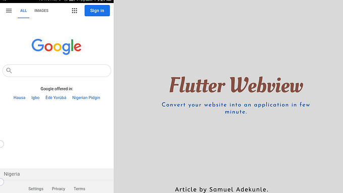 Convert your website into an application in a few minutes (FLUTTER WEBVIEW).
