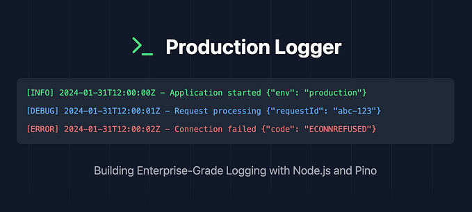 Building a Production-Grade Logger for Node.js Applications with Pino