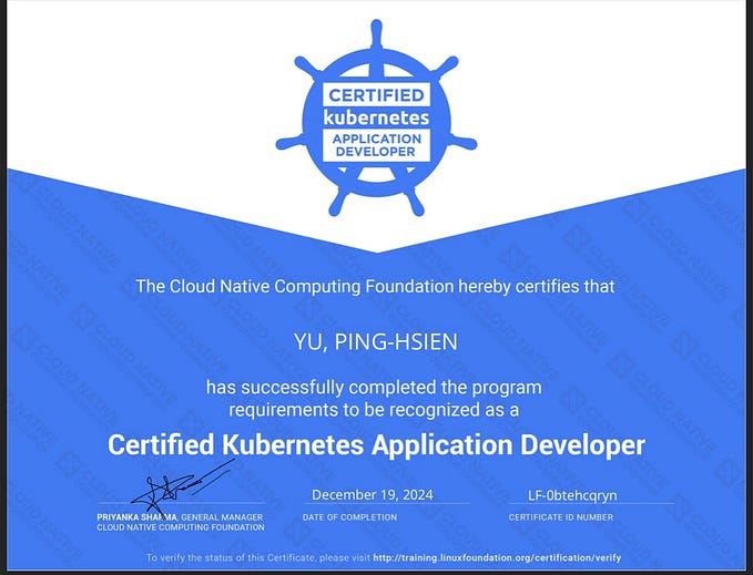 k8s 零基礎半年考取 CKAD 證照