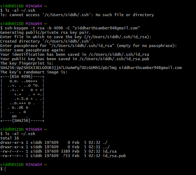 Setup SSH Keys on Github