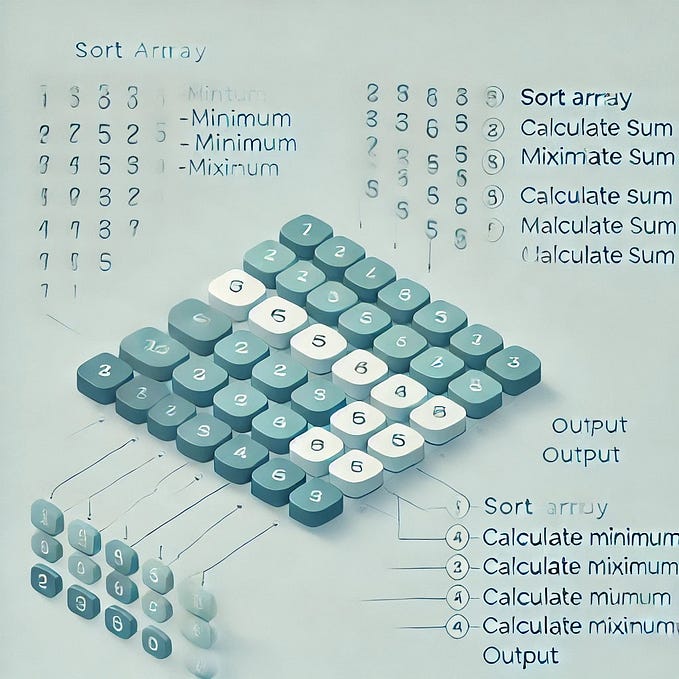 Solving the Mini-Max Sum Problem (HackerRank)