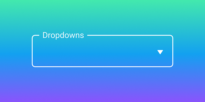 UI cheat sheet: dropdown field