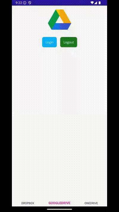 Gif showing the google OAuth2.0 flow in an Android NET MAUI app