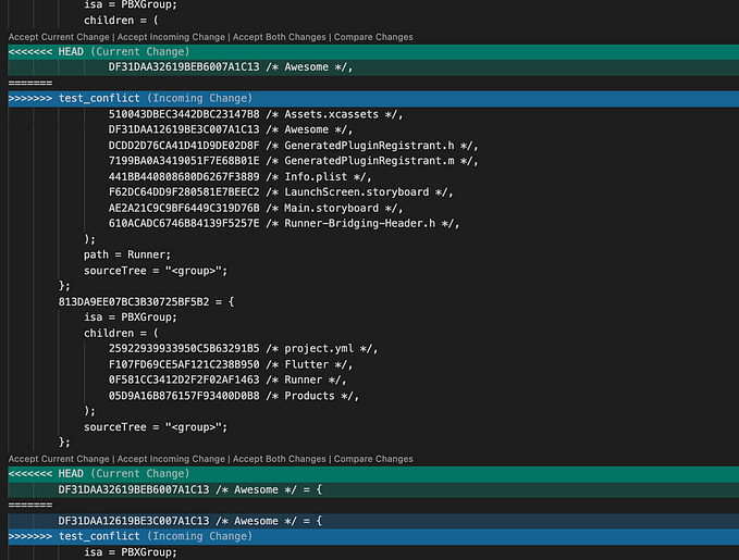 Flutter: Solving iOS .xcodeproj merge conflicts with XcodeGen