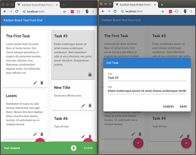 Real-Time Kanban board on Vue.JS