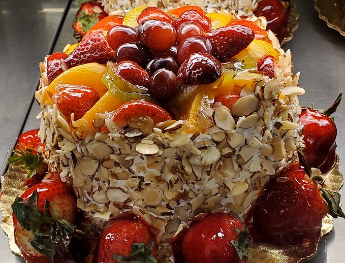 Strawberry Peach Cake