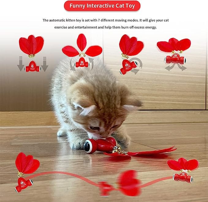 Entertain and Engage Your Cat with the Cat toys with feathers MayMaw