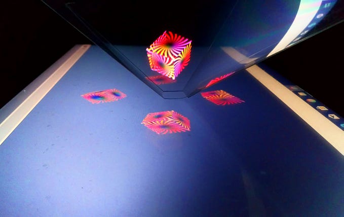 Making 3D Holographic Illusion using Pepper’s Ghost Pyramid