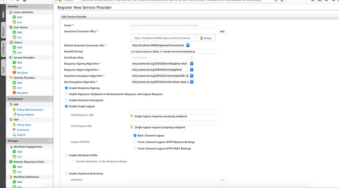 Add SAML authentication to spring-boot app with WSO2 IS.