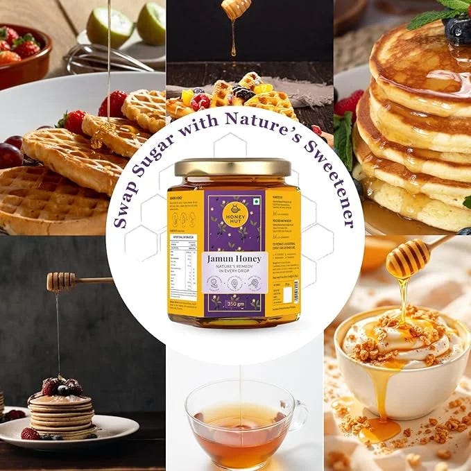 Premium Raw Jamun Honey 350gm — Pure Natural Honey from Honey Hut