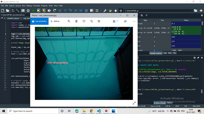 Add Watermark on Images In Python Using OpenCV