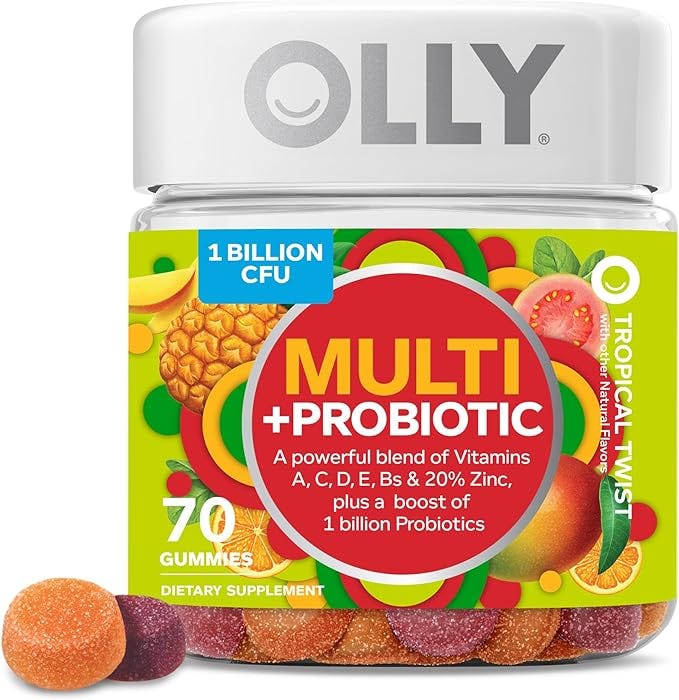 Olly Multi + Probiotic Adult Multivitamin Gummy, 1 Billion CFUs
