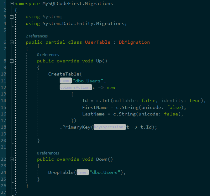 ASP.NET MVC 5 With Entity Framework And MySQL — Code First Migrations