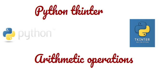 Arithmetic Operations in Python using tkinter GUI