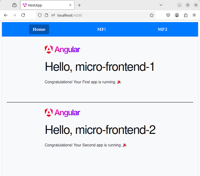 Micro Frontends : How to Display Multiple Angular Apps on a Single Page in Angular Host App