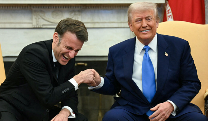 An image from French President Emmanuel Macron’s latest White House visit. Source
