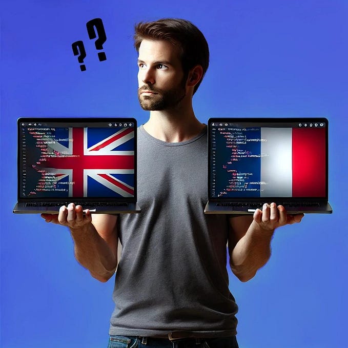 Should I write all the code in English?