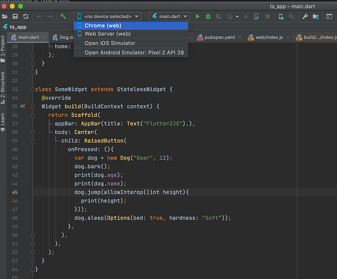 Use JavaScript in Flutter Web