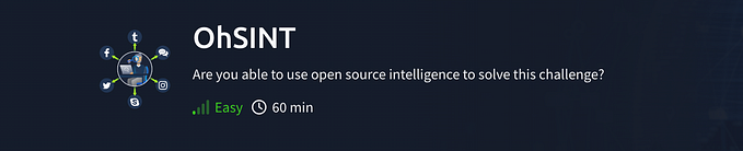 OhSINT TryHackMe Walkthrough