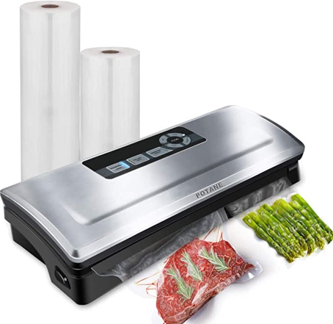 Potane Vacuum Sealer Machine, 85kPa Pro Vacuum Food Sealer, 8in1 Easy
