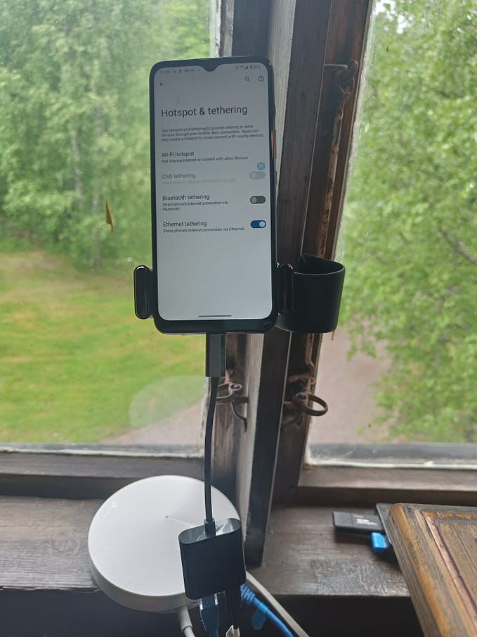 Using a Mobile Phone as a 5G Modem