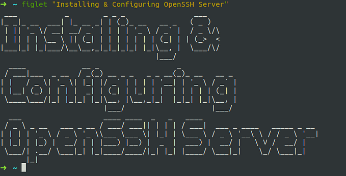 Installing & Configuring SSH Server.